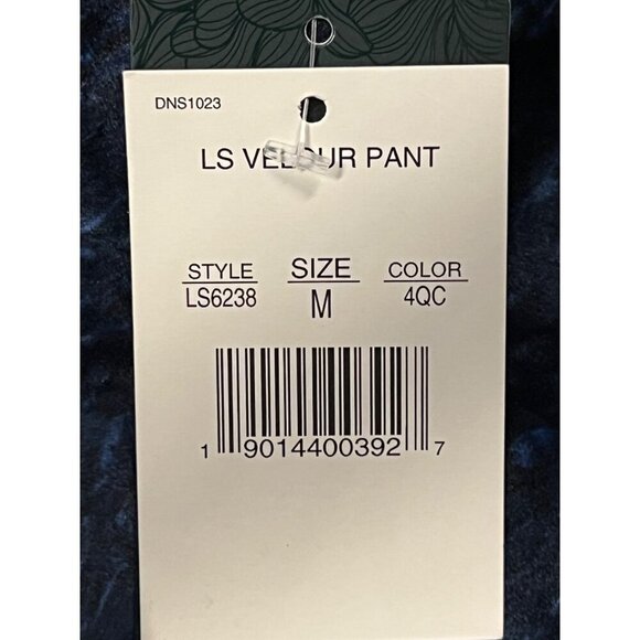 Laura Ashley Womens Navy Heather Lounge Pants Size Medium M Velour Comfort New - Picture 6 of 8
